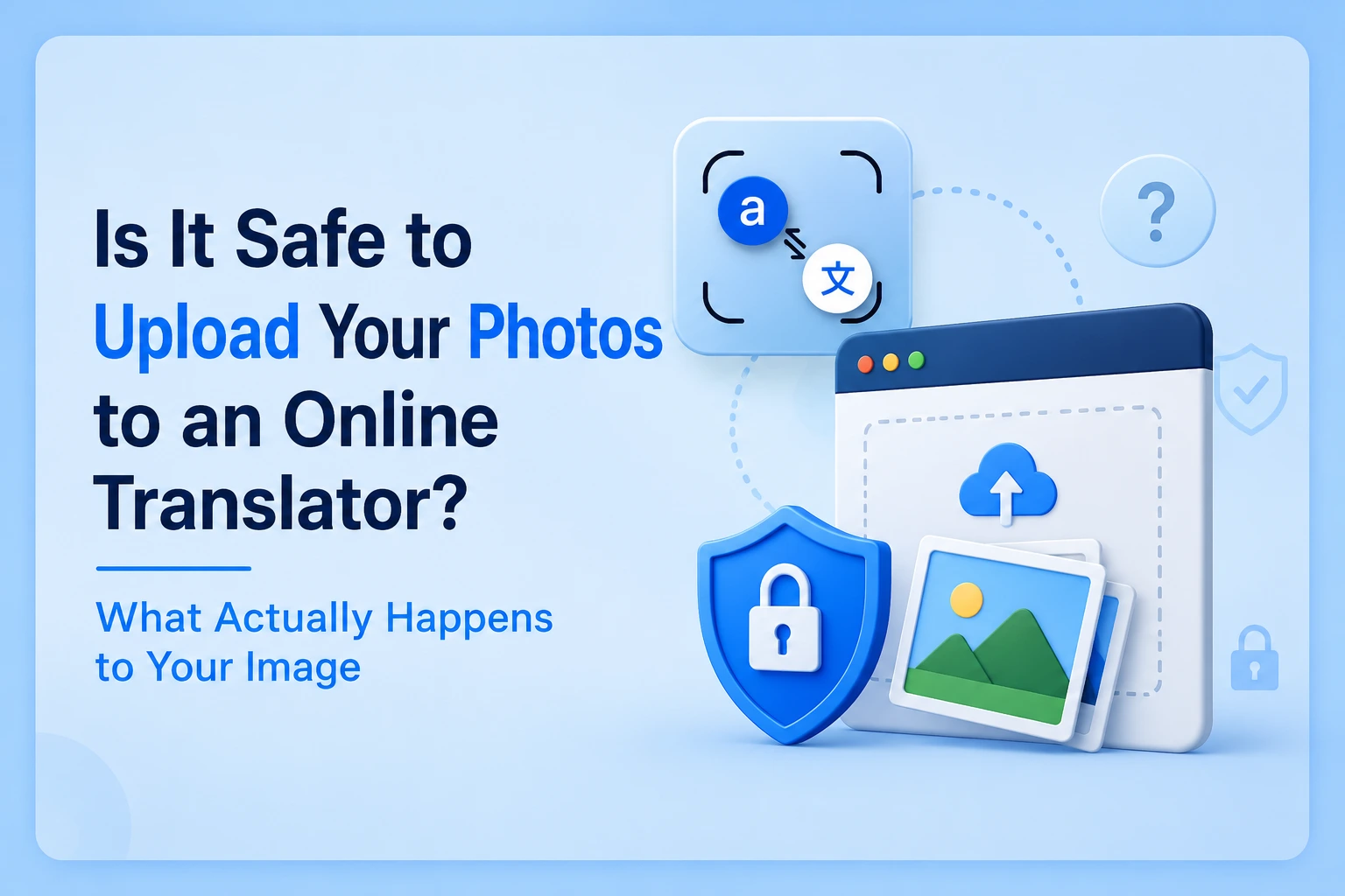 Is It Safe to Upload Your Photos to an Online Translator? What Actually Happens to Your Image